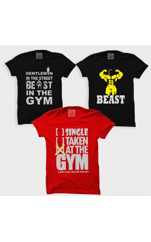 Klassificer rent PEF Combo Gym Motivational T- Shirt | Buy From Shopping Monster