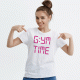 Gym Time 100% Cotton Round Neck Gym Motivational Women T-Shirt