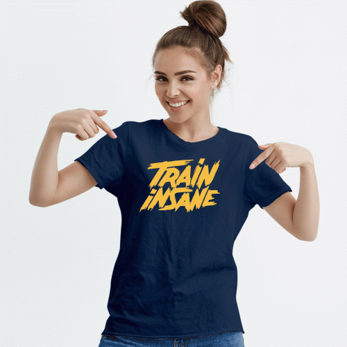 Train-Inside 100% Cotton Round Neck Gym Motivational Women T-Shirt