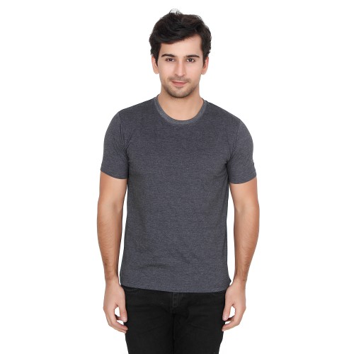 Shopping Monster Dark Grey Premium 100% Cotton T shirt