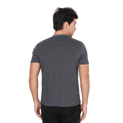 Shopping Monster Dark Grey Premium 100% Cotton T shirt