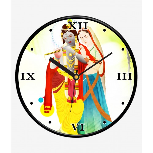 Lord Krishna Religious Wall Clock  
