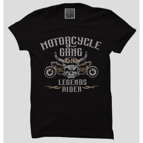 Motorcycle Gang 100% Cotton Round Neck Half Sleeve  Rider T-Shirt