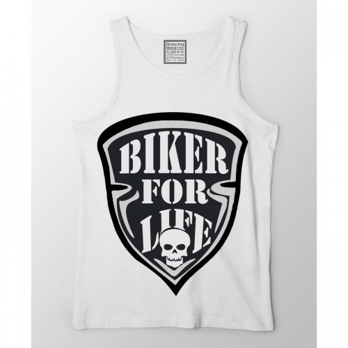 Biker For Life 100% Cotton Stretchable tank top/Vest