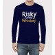 Risky After Wishkey  Desi Full Sleeve 100% Cotton Round Neck T shirt