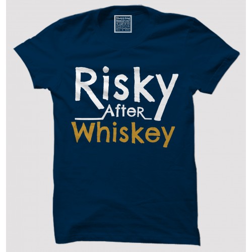 Risky After Wishkey 100% Cotton Half Sleeve Desi Round Neck T-Shirt