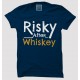 Risky After Wishkey 100% Cotton Half Sleeve Desi Round Neck T-Shirt