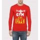 Gym Is My life In Multi Colors Gym Motivational Full Sleeve Round Neck T-Shirt 