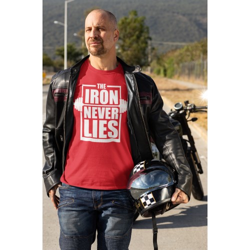 The Iron Never Lies 100% Cotton Round Neck Half Sleeve Gym Motivational T Shirt