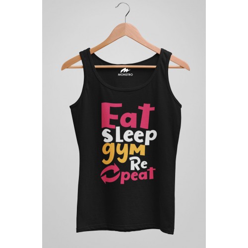 Eat Sleep gym Repeat Cotton Vest