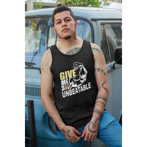 Give me 3 months I'll be Unbeatable Cotton Tank Top