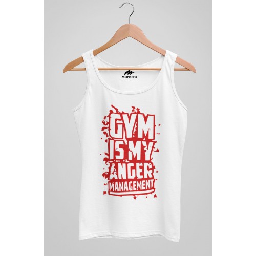 Gym is my Anger Management Cotton Vest