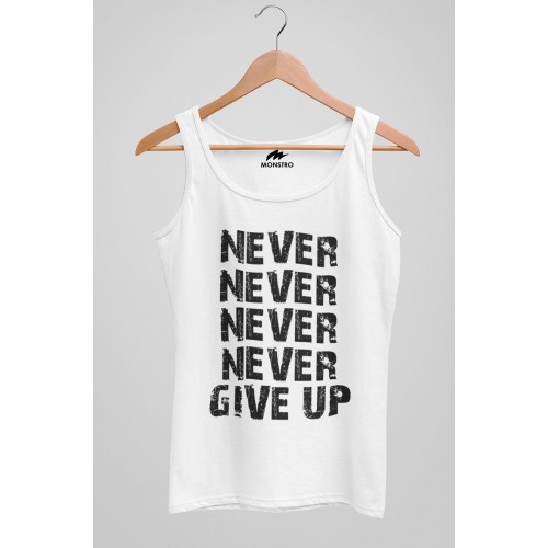 Never Never Give Up Cotton Tank Top