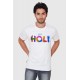 Premium Holi Desing Printed Polyster Cotton Holi T Shirt 