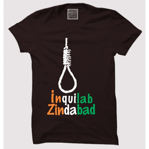 Inquilab Zindabad 100% Cotton Round Neck Men T Shirt