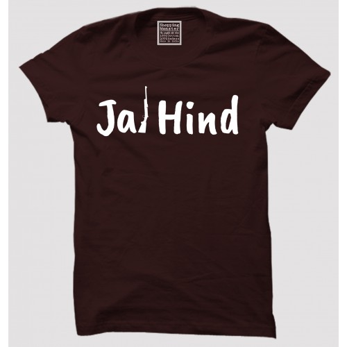 Jai Hind 100% Cotton Half Sleeve Patriots Round Neck T-Shirt