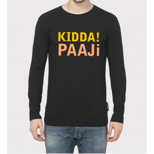 Kidda Paaji Full Sleeve 100% Cotton Round Neck T shirt