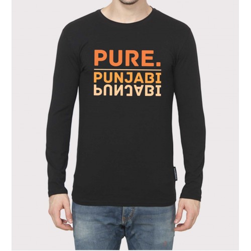 Pure Punjabi Full Sleeve 100% Cotton Round Neck T shirt