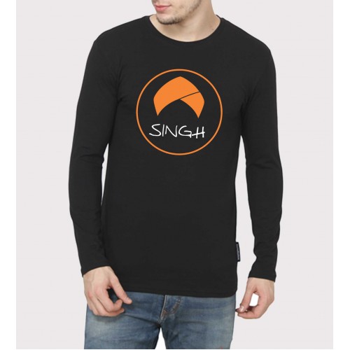 Singh In Turban Full Sleeve 100% Cotton Round Neck T shirt