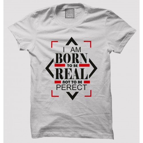 I M Born Real 100% Cotton Round Neck Punjabi Half Sleeve T-shirt