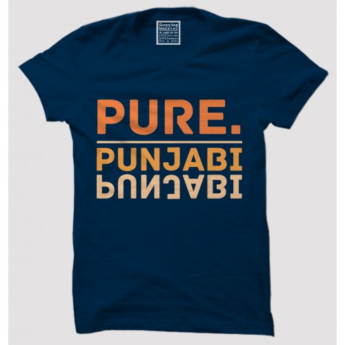 Pure Punjabi 100% Cotton Round Neck Punjabi Half Sleeve T-shirt