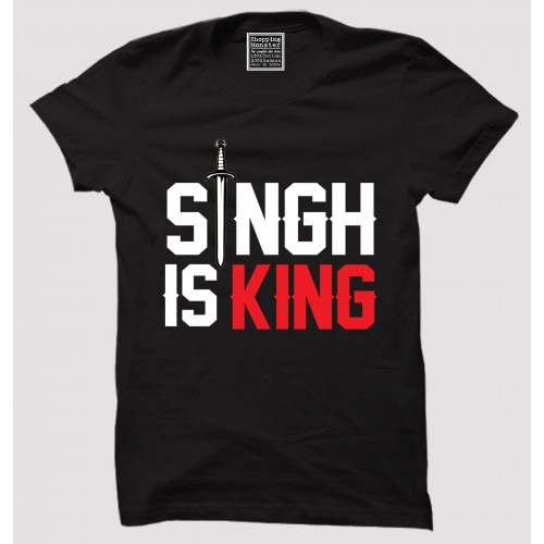 Singh Is King 100% Cotton Round Neck Punjabi Half Sleeve T-shirt