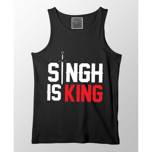 Singh Is King 100% Cotton Stretchable Punjabi Tank Top