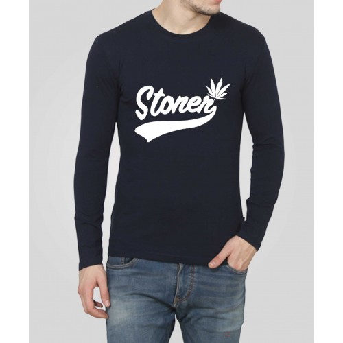 Stoner 100% Cotton Round Neck Full Sleeve Stoner T-Shirt