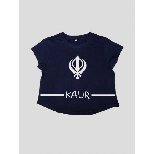 Khanda Kaur 100% Cotton Women Stretchable Crop top