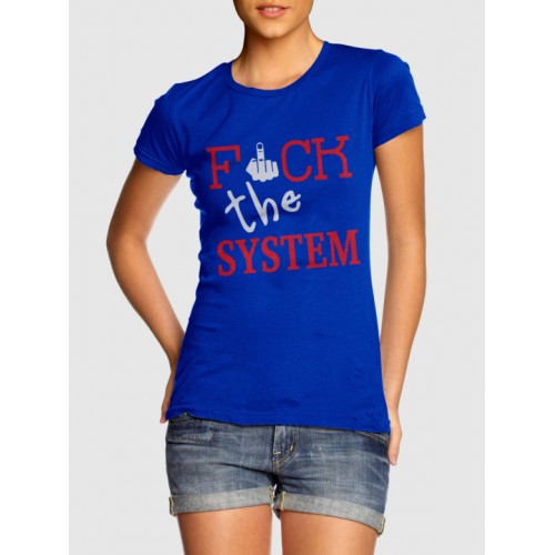 Fcuk System 100% Cotton Women Half Sleeve T Shirt