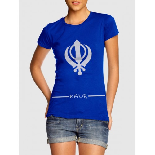 Khanda Kaur 100% Cotton Women Half Sleeve T Shirt