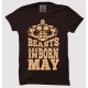 Beast Are Born In May 100% Cotton Round Neck Half Sleeve T shirt