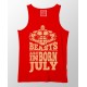 Beast Are Born In July 100% Cotton Stretchable Tank Top