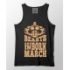 Beast Are Born In March 100% Cotton Stretchable Tank Top