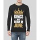 Kings Are Born In June Full Sleeve 100% Cotton Round Neck T-Shirt