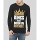 Kings Are Born In November Full Sleeve Round Neck T-Shirt