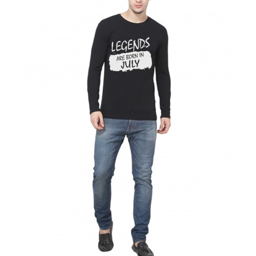 Legends Are Born In July Full Sleeve Round Neck T-Shirt