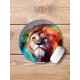 Rainbow Lion Mouse Pad