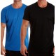  Royal Blue & Black Plain Drifit Polyester T-Shirt's Combo 