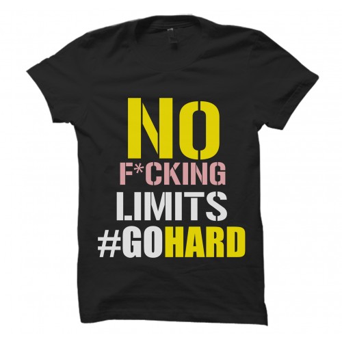 The Fcuking Beast+ NO Fcucking Limits+ Go Hard Go Home Workout Motivational " Large Size " T-shirt Combo