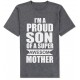 I'M A Proud Son_Mother Round Neck Pure Cotton T Shirts
