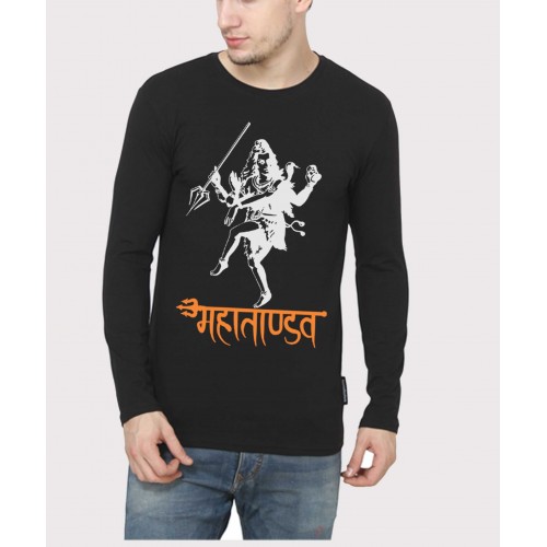 Mahatandav Lord Shiva Religious 100% Cotton Full Sleeve T Shirts