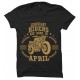 Legendary Riders Are Born In April Round Neck T-Shirt