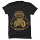 Legendary Riders Are Born In August  Round Neck T-Shirt