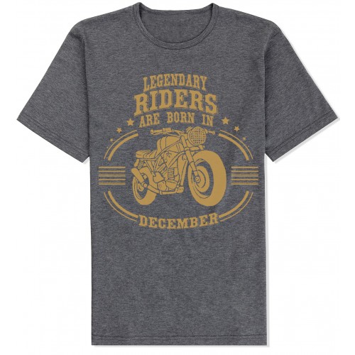Legendary Riders Are Born In Dec Round Neck T-Shirt