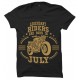 Legendary Riders Are Born In July Round Neck T-Shirt