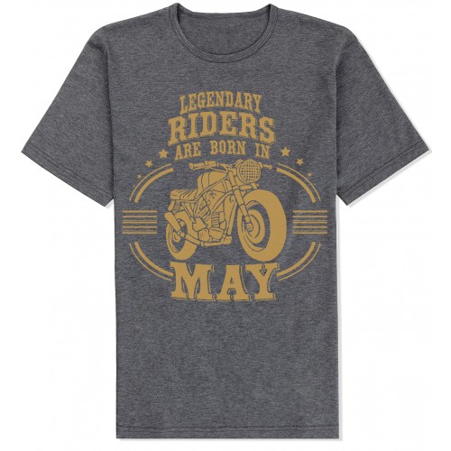 Legendary Riders Are Born In May Round Neck T-Shirt