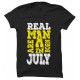 Real Men  Are Born In july Round Neck T-Shirt