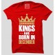Kings Are Born In December 100% Cotton Half Sleeve Round Neck T-Shirt