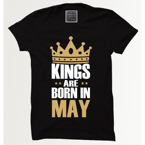Kings Are Born In April 100% Cotton Half Sleeve Round Neck T-Shirt